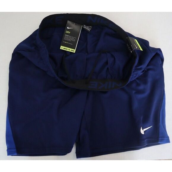 Nike CJ2007 492 Men's Sz 2XL Blue Dri-Fit Woven Training Shorts - Picture 3 of 7